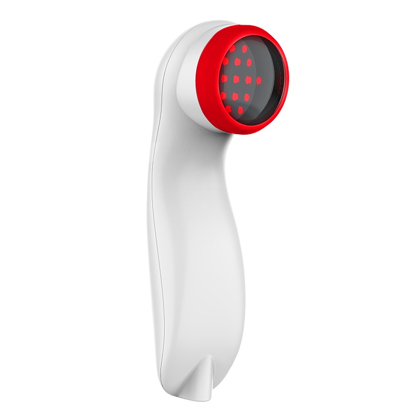 Solasta handheld laser with the red-rimmed treatment dome attached