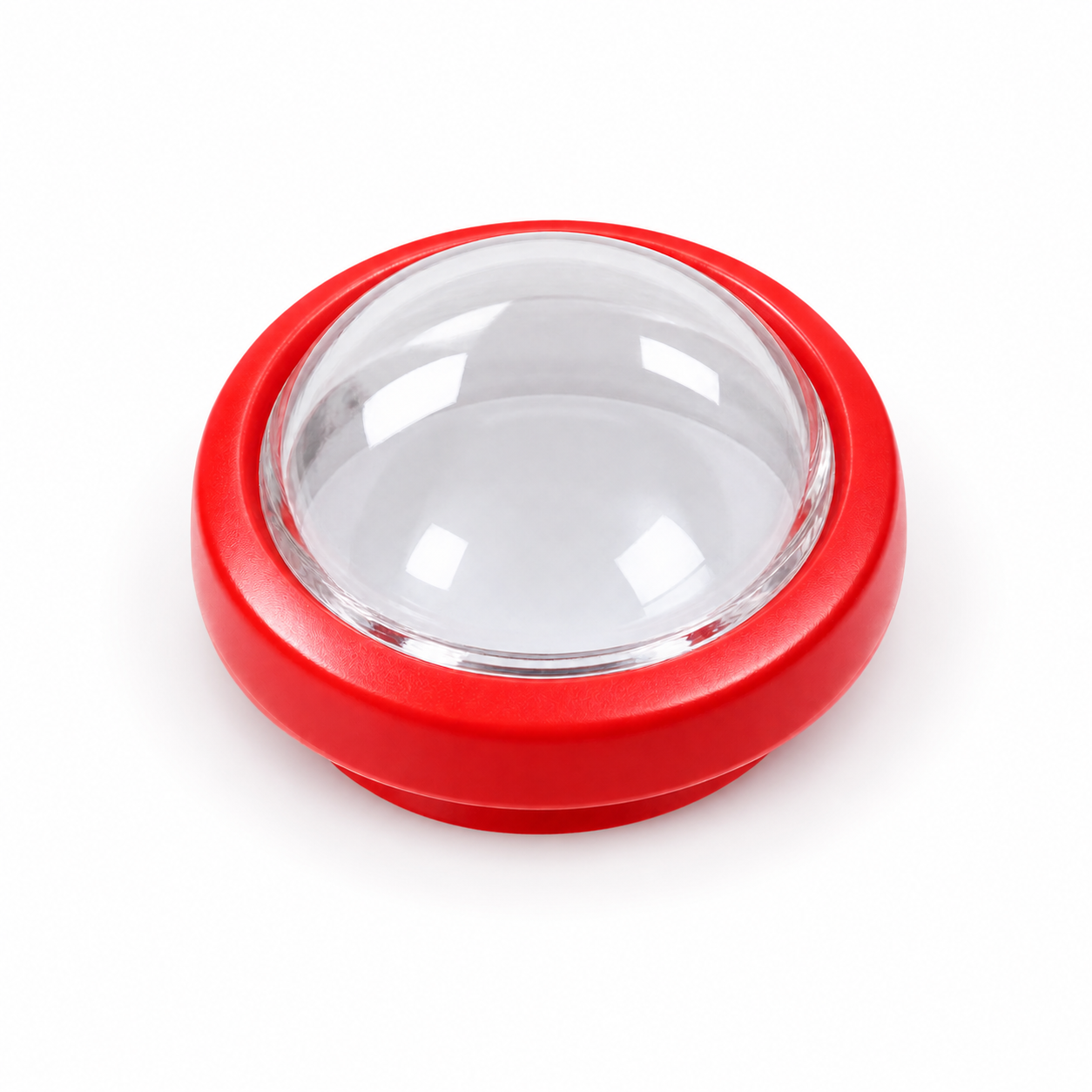 Transparent contoured treatment dome with a red rim